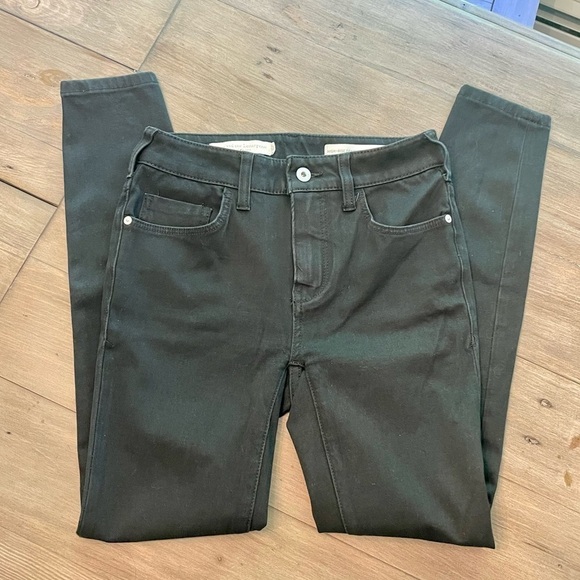 ANTHROPOLOGIE Pilcro and the Letterpress High Rise Denim Legging Jeans Black - Picture 3 of 9